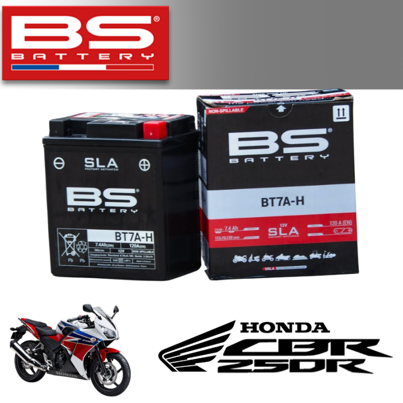 Bình ắc quy BS BT7A-H Dành cho xe  HONDA CBR 250R 