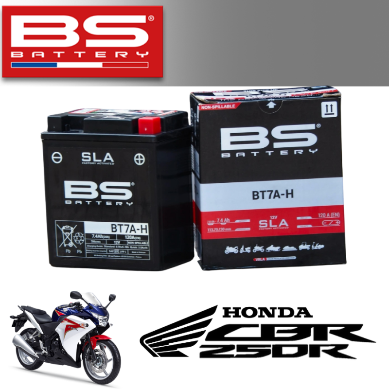 Bình ắc quy BS BT7A-H dành cho HONDA CBR 250R