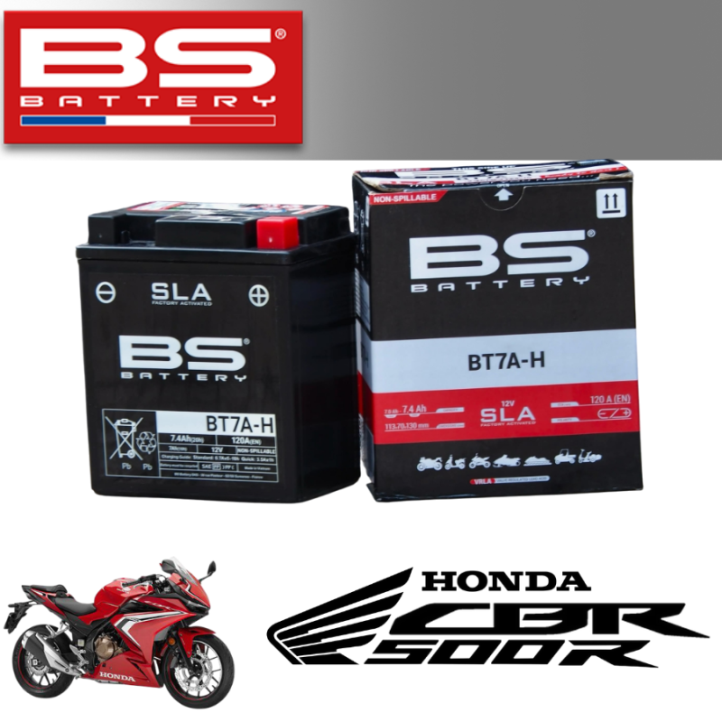 Bình ắc quy BS BT7A-H dành cho HONDA CBR 500R