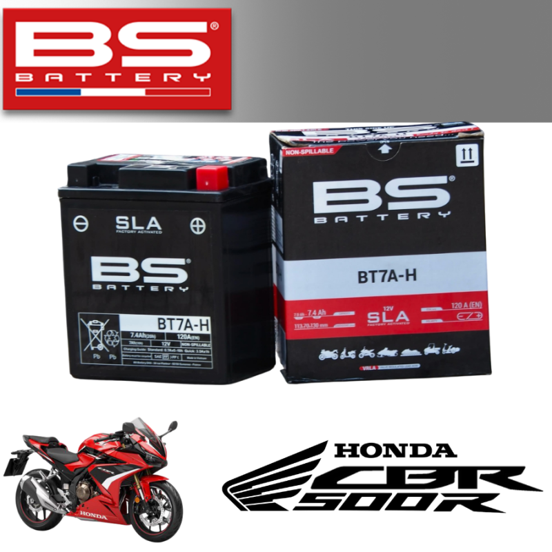 Bình ắc quy BS BT7A-H dành cho xe HONDA CBR 500R 