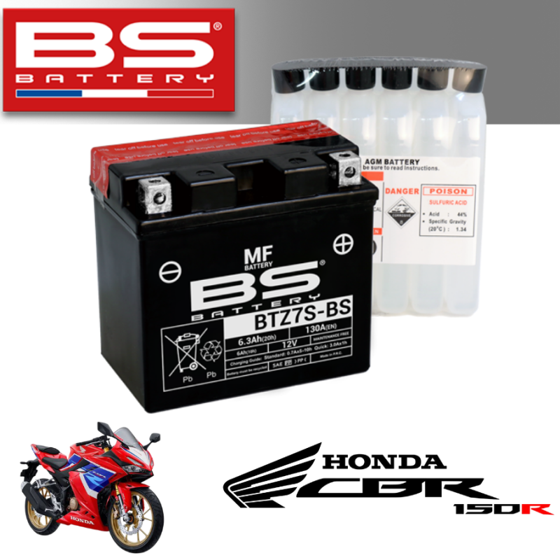 Bình ắc quy BTZ7S - BS dành cho  HONDA CBR150R 