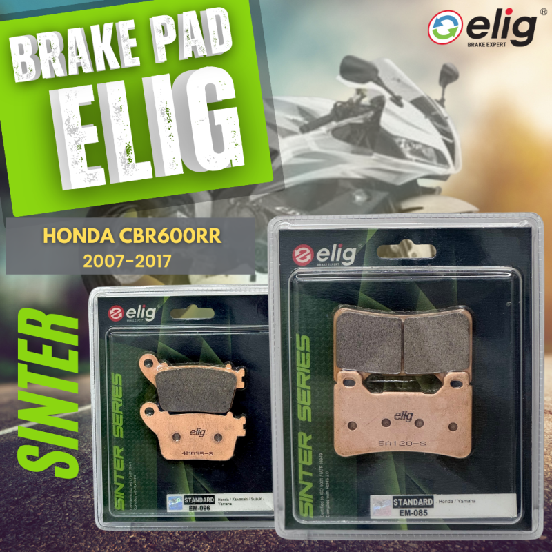 Bố thắng Elig Sinter HONDA CBR600RR 2007-2017(Trước EM-085, Sau EM-096)