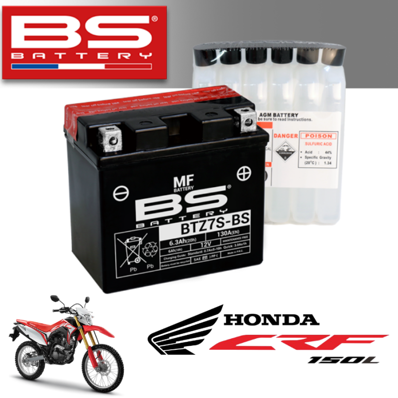 Bình ắc quy BTZ7S - BS dành cho xe HONDA CRF 150L