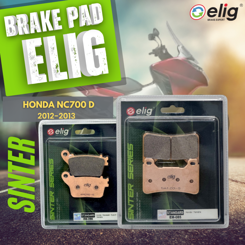 Bố thắng Elig Sinter HONDA NC700 D 2012-2013 (Trước EM-085, Sau EM-096)