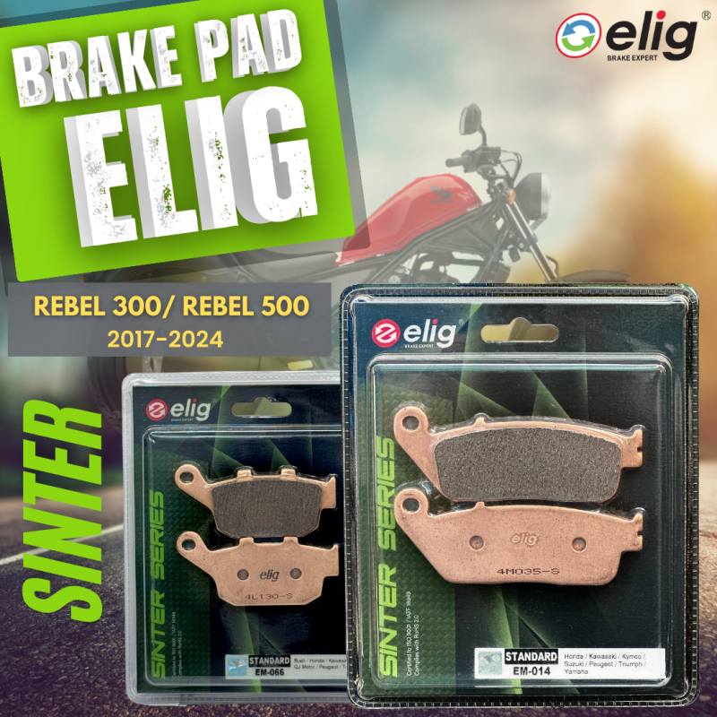 Bố thắng Elig Sinter HONDA REBEL 300_500 (Trước EM-014, Sau EM-066)