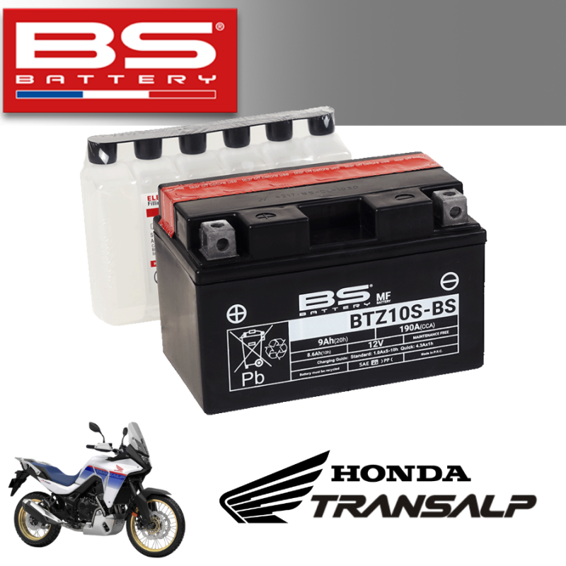 Bình ắc quy  BTZ10S-BS dành cho xe HONDA TRANSALP
