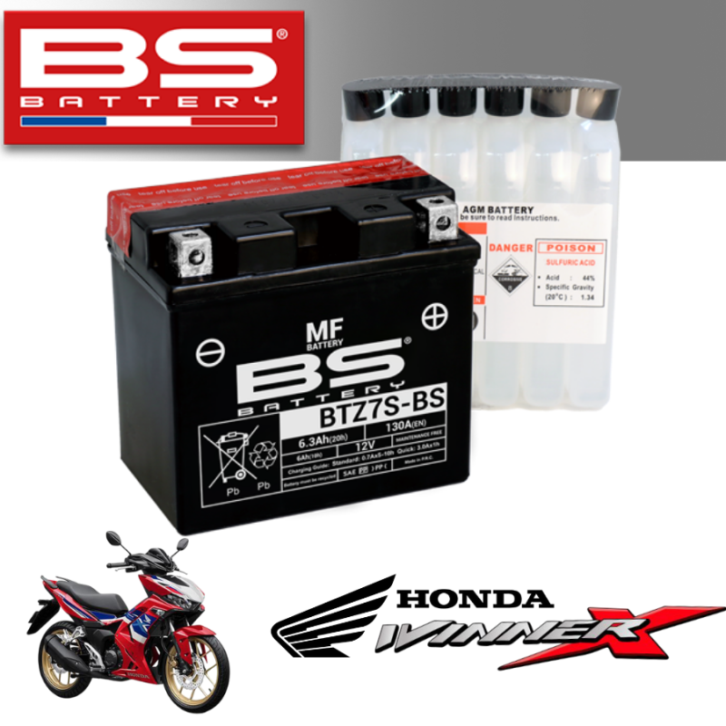 Bình ắc quy BTZ7S - BS dành cho xe HONDA WINNERX