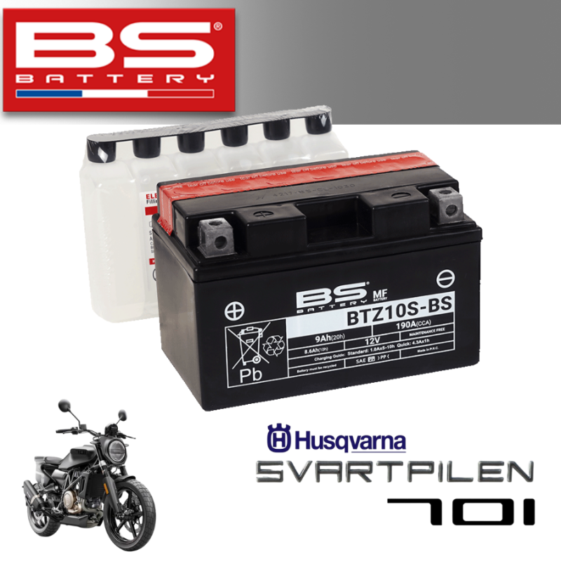 Bình ắc quy  BTZ10S-BS dành cho xe  HUSQVARNA SVARTPILEN 701