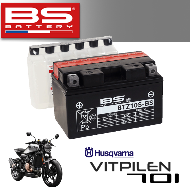 Bình ắc quy  BTZ10S-BS dành cho xe HUSQVARNA VITPILEN 701