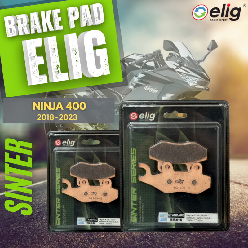Bố thắng Elig Sinter KAWASAKI NINJA 400 2018-2023 (Trước EM-016, Sau EM-016)
