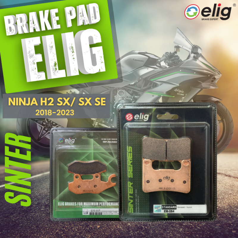 Bố thắng Elig Sinter KAWASAKI H2 SE 2018-2023 (Trước EM-084, Sau EM-017)