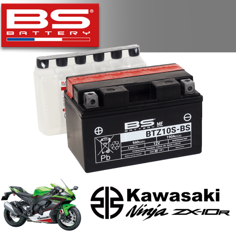Bình ắc quy  BTZ10S-BS dành cho dòng xe  KAWASAKI NINJA ZX-10R 