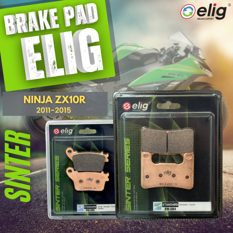 Bố thắng Elig Sinter KAWASAKI ZX10R 2011-2015 (Trước EM-084, Sau EM-096)