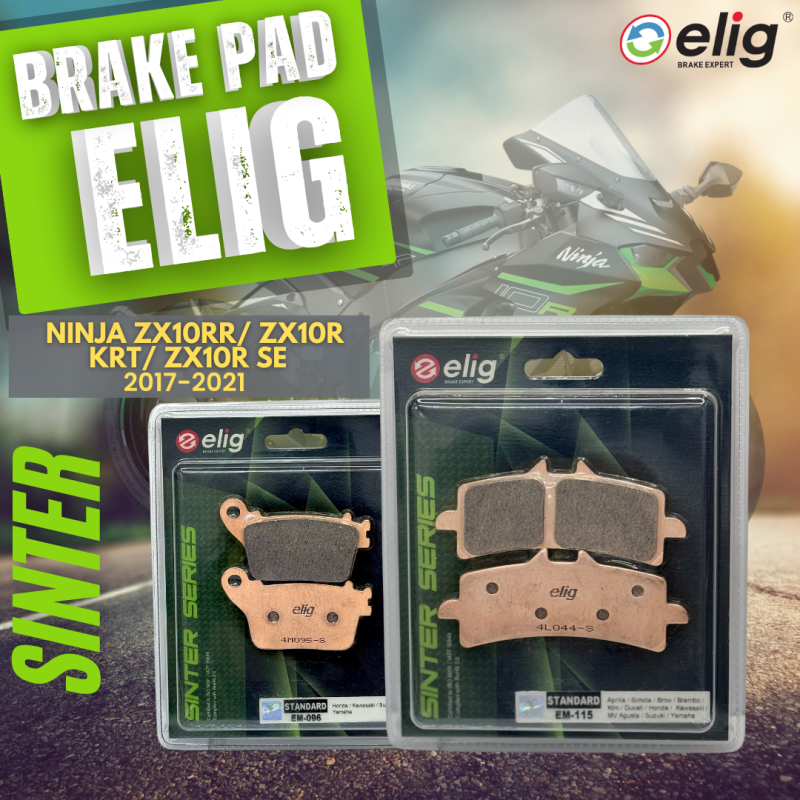 Bố thắng Elig Sinter KAWASAKI ZX10R 2017-2021 (Trước EM-115, Sau EM-096)