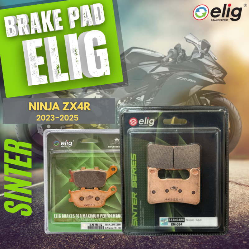 Bố thắng Elig Sinter KAWASAKI ZX4R (Trước EM-084, Sau EM-031A)
