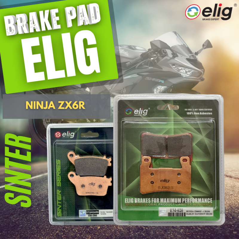 Bố thắng Elig Sinter KAWASAKI ZX6R (Trước EM-020, Sau EM-096)