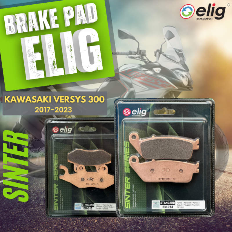 Bố thắng Elig Sinter KAWASAKI VERSYS 300 2017-2023 (Trước EM-014, Sau EM-016)