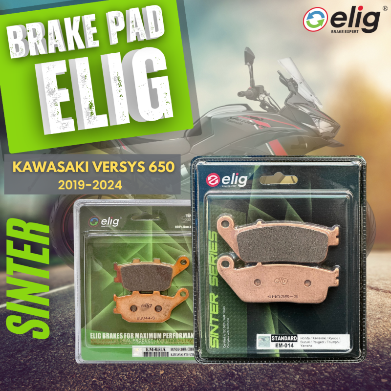 Bố thắng Elig Sinter KAWASAKI VERSYS 650 2019-2024 (Trước EM-014, Sau EM-031A)