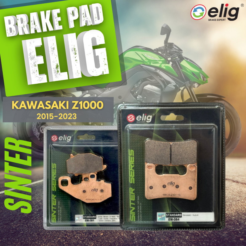 Bố thắng Elig Sinter KAWASAKI Z1000 2015-2023 (Trước EM-084, Sau EM-081)