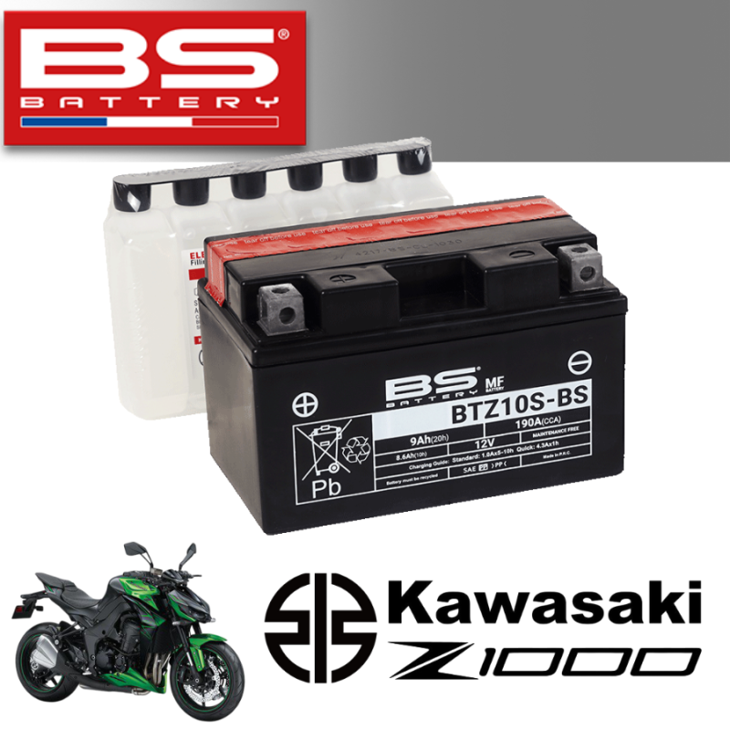 Bình ắc quy  BTZ10S-BS dành cho xe KAWASAKI Z1000