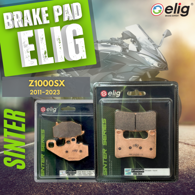 Bố thắng Elig Sinter KAWASAKI Z1000 SX (Trước EM-084, Sau EM-081)