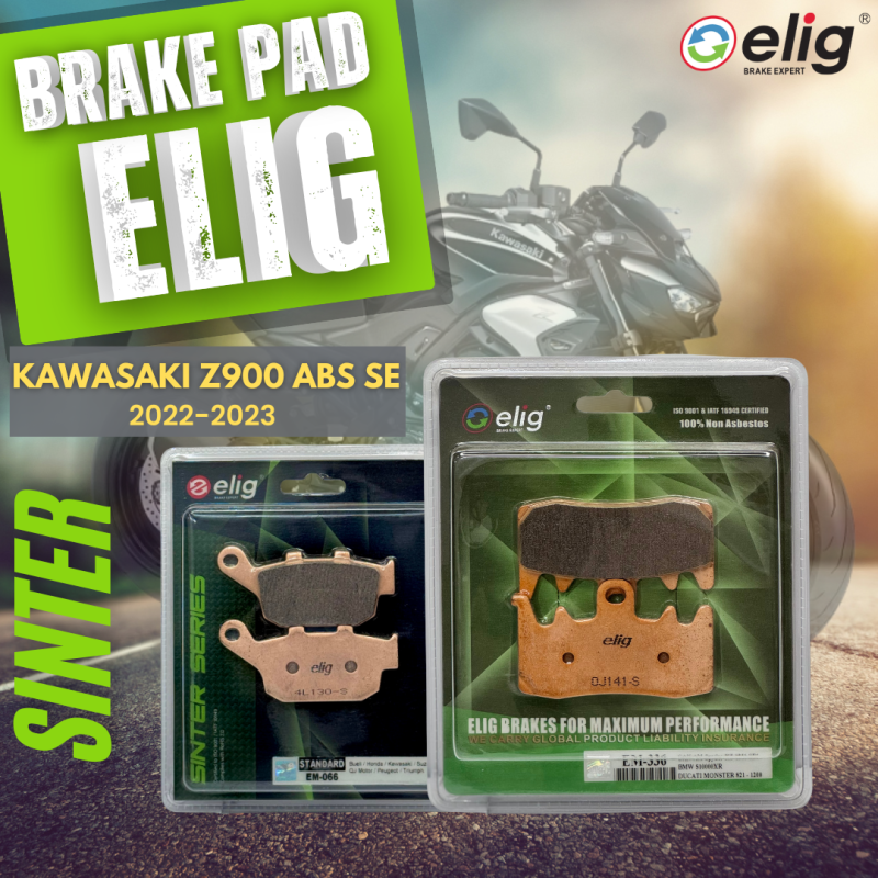 Bố thắng Elig Sinter KAWASAKI Z900RS SE ABS 2022-2023 (Trước EM- 336, Sau EM-066)