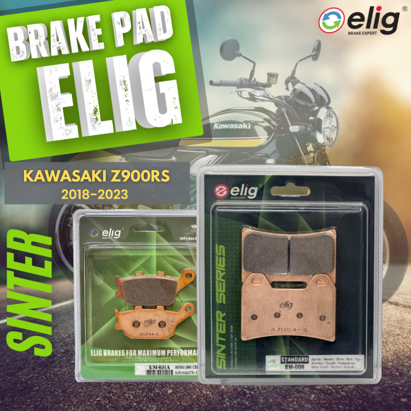 Bố thắng Elig Sinter KAWASAKI Z900RS 2018-2023 (Trước EM-006, Sau EM-031A)