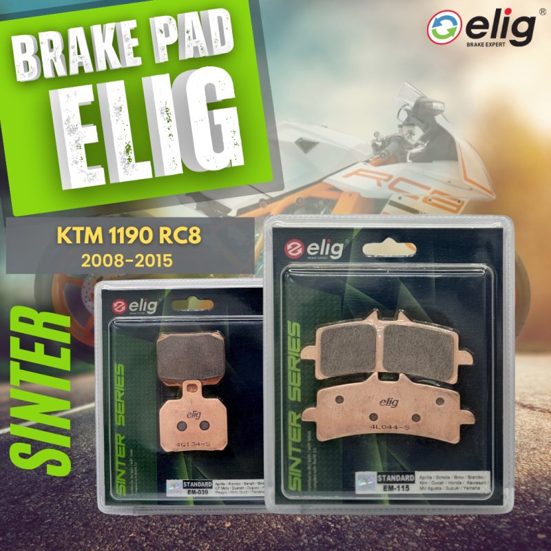 Bố thắng Elig Sinter KTM 1190 RC8 2008-2015 (Trước  EM-115, Sau EM-039) v