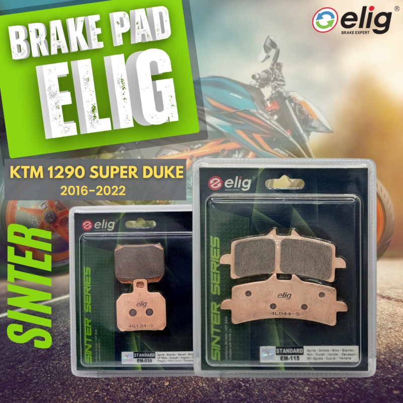 Bố thắng Elig Sinter KTM 1290 SUPER DUKE 2016-2022 (Trước EM-115, Sau EM-039)