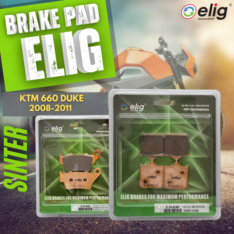 Bố thắng Elig Sinter KTM 660 DUKE 2008-2011 (Trước EM-036, Sau EM-082)