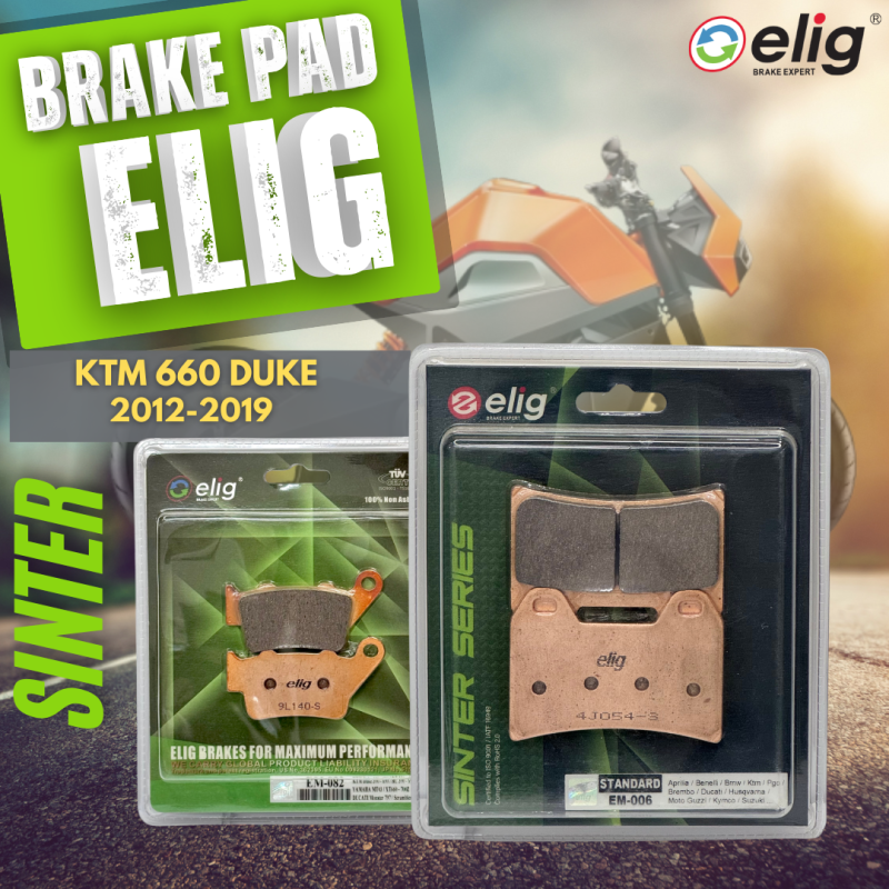 Bố thắng Elig Sinter KTM 660 DUKE 2012-2019 (Trước EM-006, Sau EM-082)