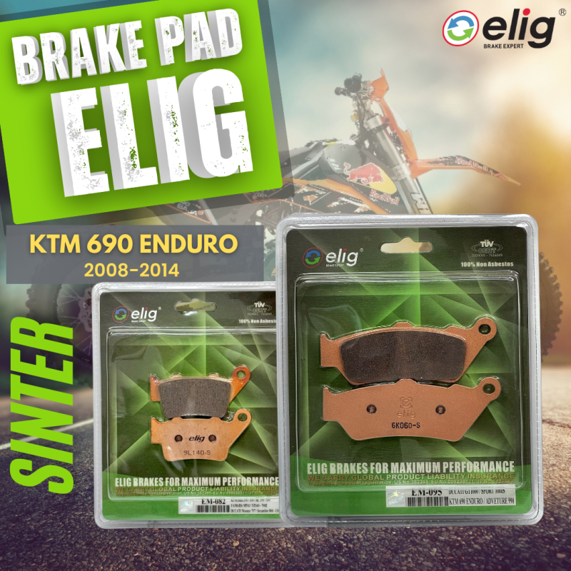 Bố thắng Elig Sinter dành cho xe KTM 690 ENDURO 2008-2014 (Trước EM- 095, Sau EM-082)