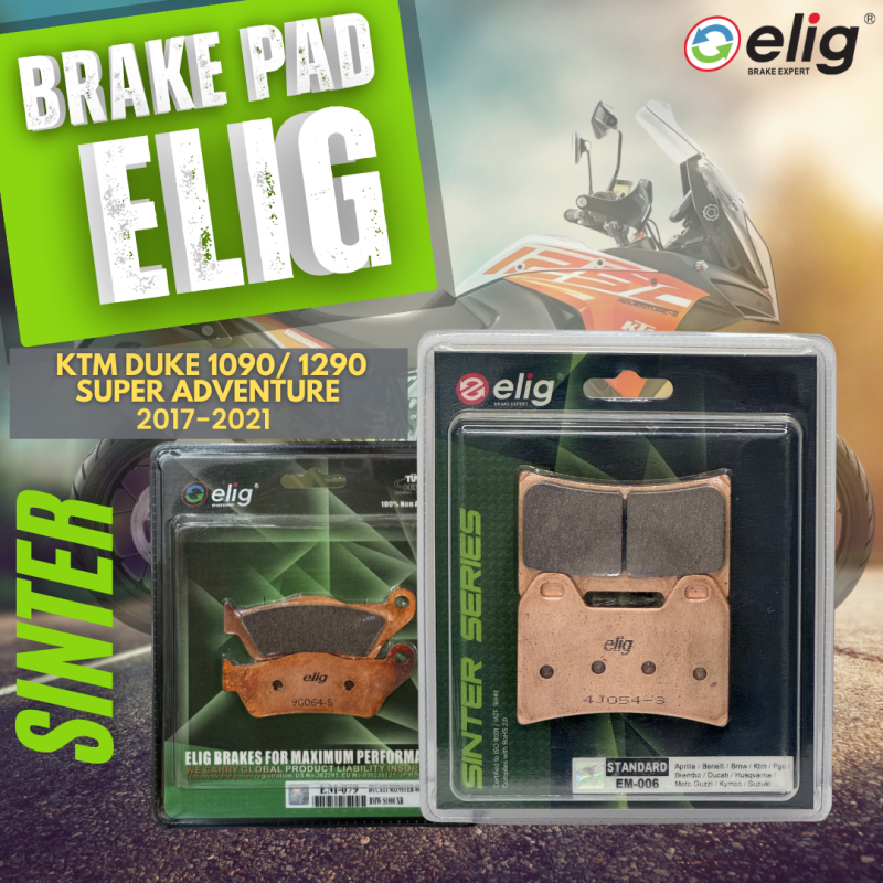 Bố thắng Elig Sinter KTM 1290 SUPER ADV 2017-2021 (Trước EM-006, Sau EM-079)
