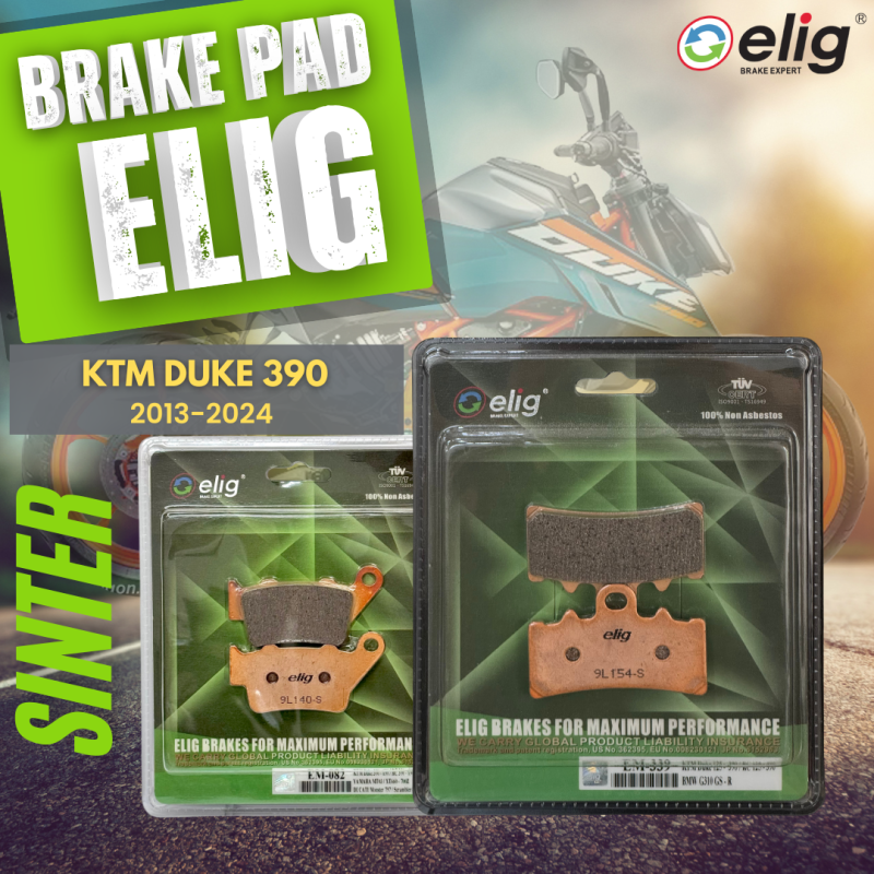 Bố thắng Elig Sinter KTM DUKE 390 (Trước  EM-339, Sau  EM-082)