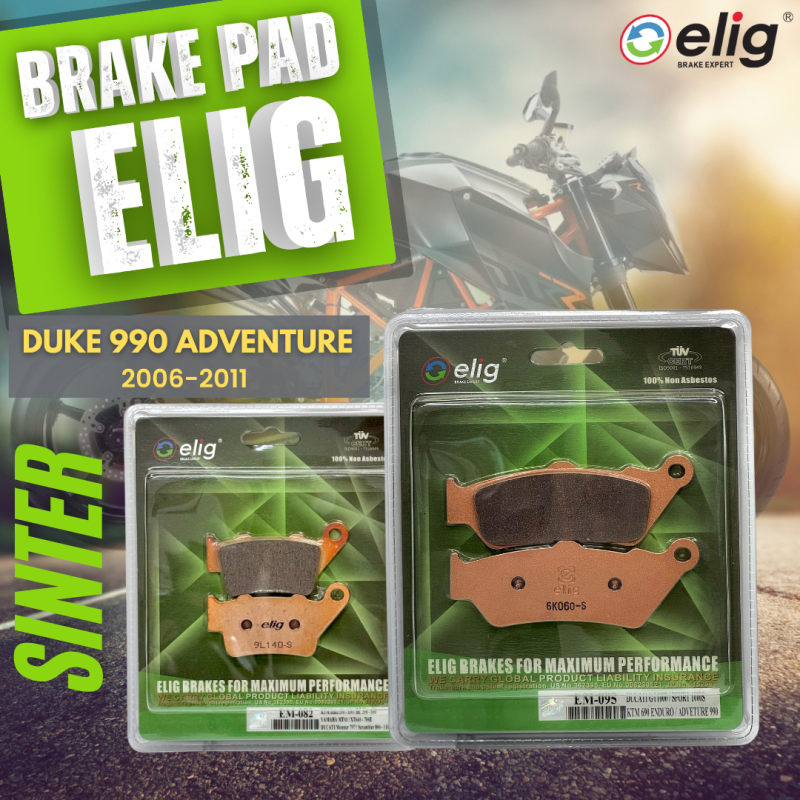 Bố thắng Elig Sinter KTM DUKE 990 ADV 2006-2011 (Trước EM-095, Sau EM-082)