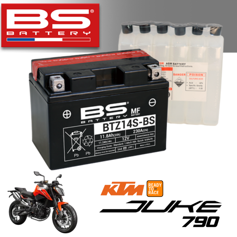 Bình ắc quy BTZ14S - BS dành cho xe KTM JUKE 790 