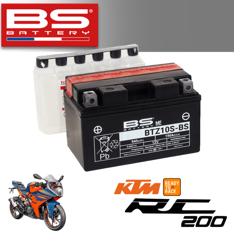 Bình ắc quy  BTZ10S-BS dành cho xe KTM RC 200 