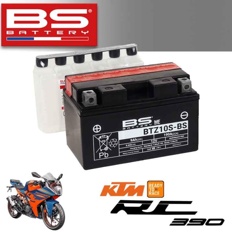 Bình ắc quy  BTZ10S-BS dành cho xe KTM RC 390 