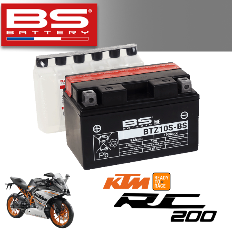 Bình ắc quy  BTZ10S-BS dành cho xe KTM RS200 