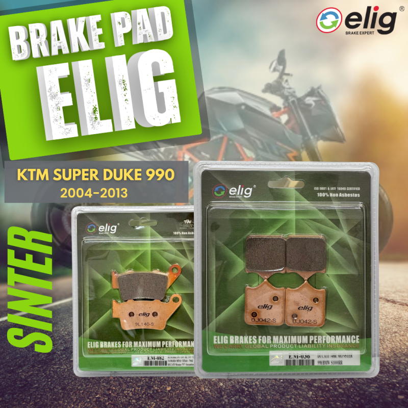 Bố thắng Elig Sinter KTM SUPER DUKE 990 2004-2013 (Trước EM-036, Sau EM-082)