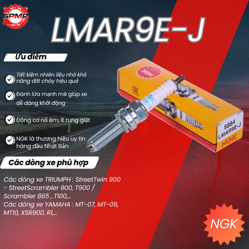 BUGI NGK 6884 LMAR9E-J CHO XE MOTO
