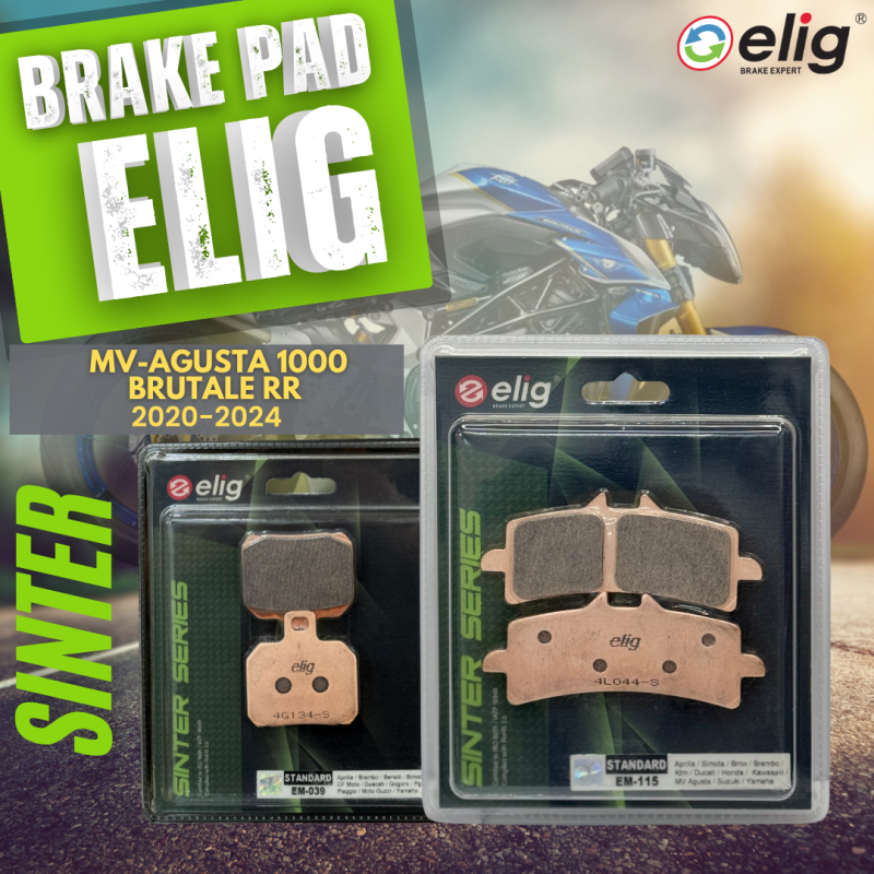 Bố thắng Elig Sinter MV AGUSTAR 1000 BRUTALE RR ( Trước EM- 115, Sau EM- 039)