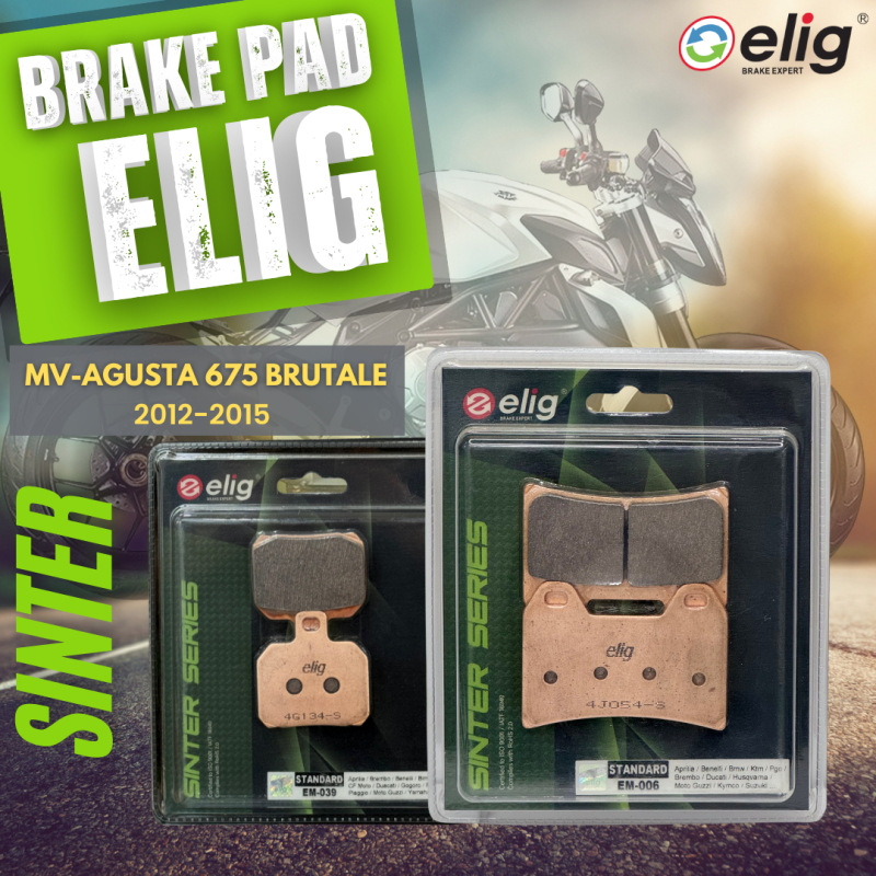 Bố thắng Elig Sinter MV 675 BRUTALE 2012-2015 (Trước EM-006, Sau EM-039)
