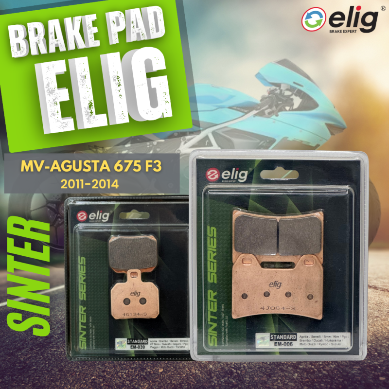 Bố thắng Elig Sinter MV AGUSTA 675 F3 2011-2014 (Trước EM-006, Sau EM-039)