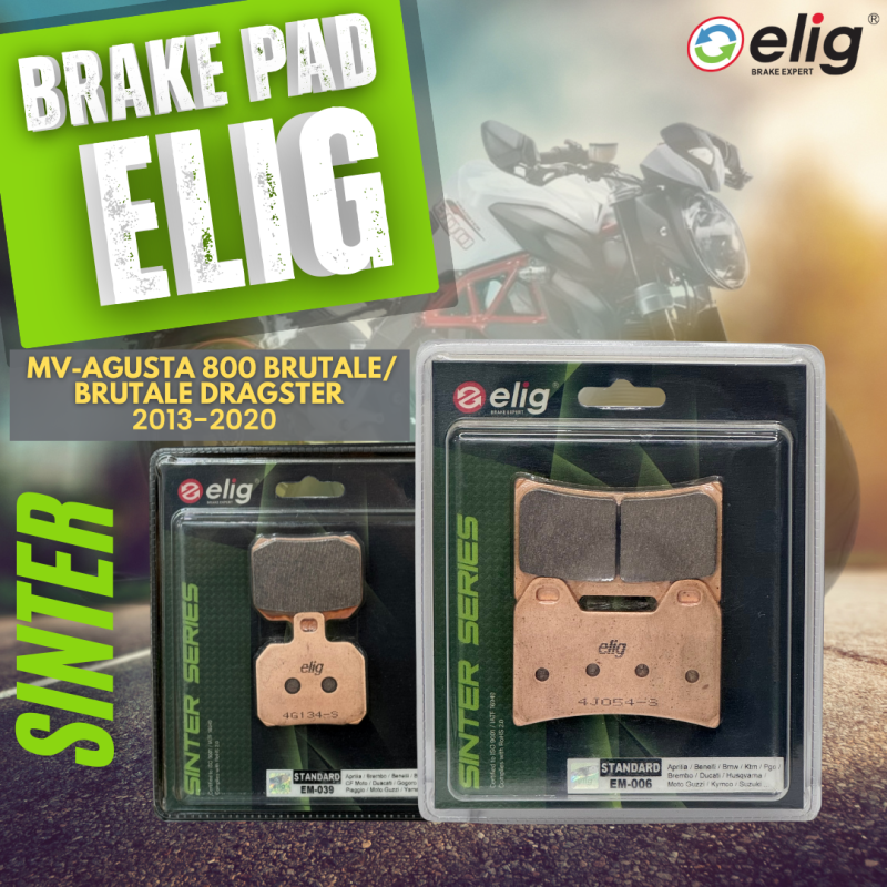 Bố thắng Elig Sinter MV AGUSTAR 800 BRUTALE_ RR_ DRAGSTER 2013-2020 (Trước EM-006, Sau EM-039)