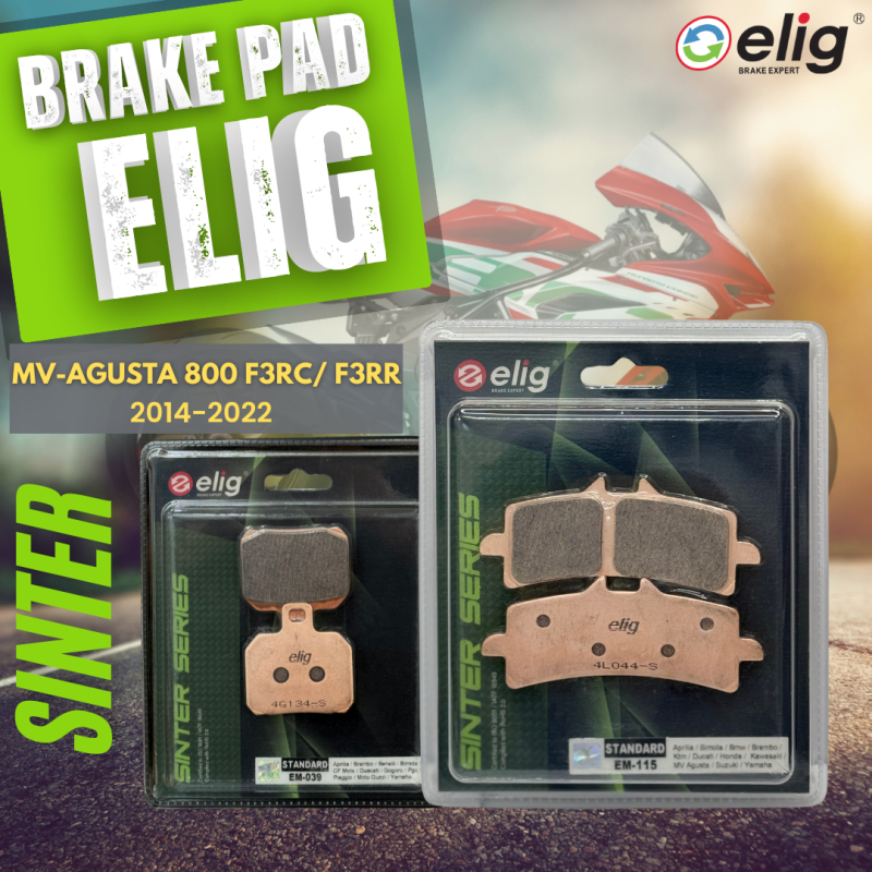 Bố thắng Elig Sinter MV AGUSTA F3 800RC_RR (Trước EM-115, Sau EM-039)