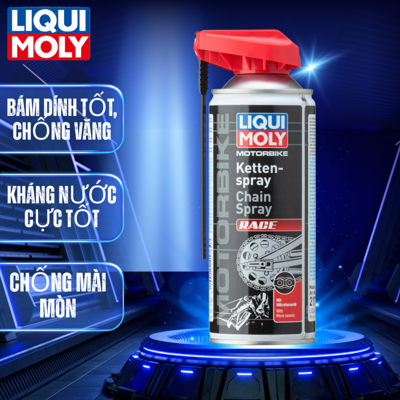 CHAI XỊT DƯỠNG SÊN CAO CẤP LIQUI MOLY (MOTORBIKE CHAIN SPRAY RACE 400ML - 21764