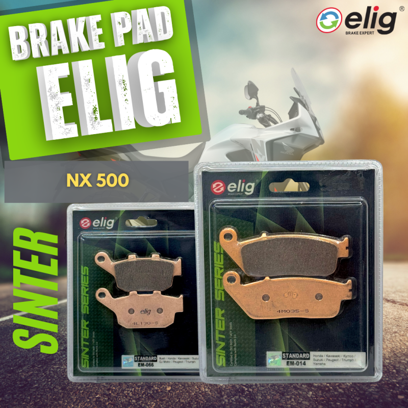 Bố thắng Elig Sinter HONDA NX500 (Trước EM-014, Sau EM-066)
