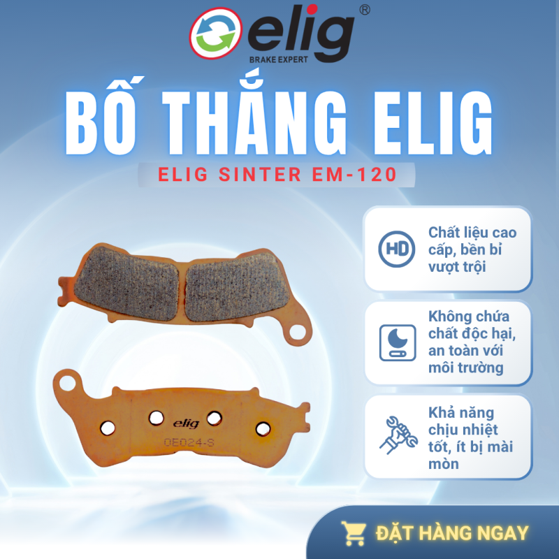 BỐ THẮNG PHANH ELIG EM-120 SINTER