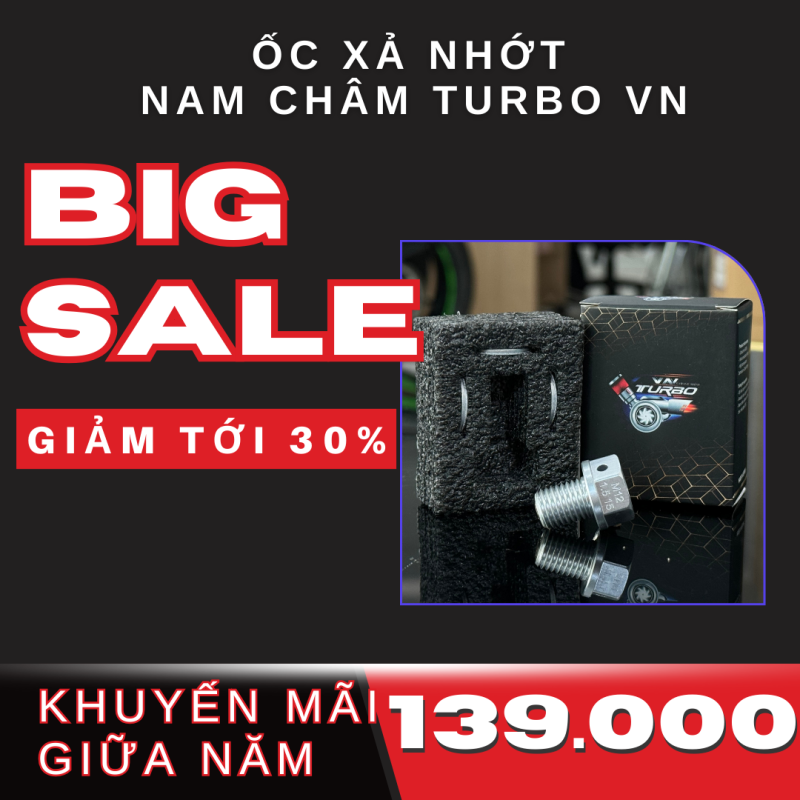 Ốc Xả Nhớt Nam Châm TurboVn M10 16mm cho xe PKN Suzuki (Raider, Satria, Sport, FX125, GSX150, Bandit150)